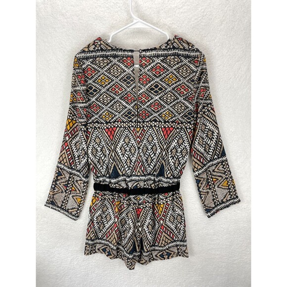 BCBGMAXAZRIA Soren Romper Women’s Size XXS Multicolor Geometric Summer 3” - Picture 9 of 9